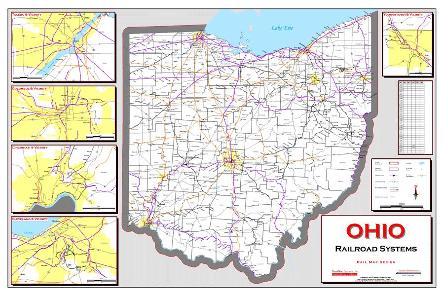 DeskMap Systems Printed Railroad Maps, Geographical Information Systems